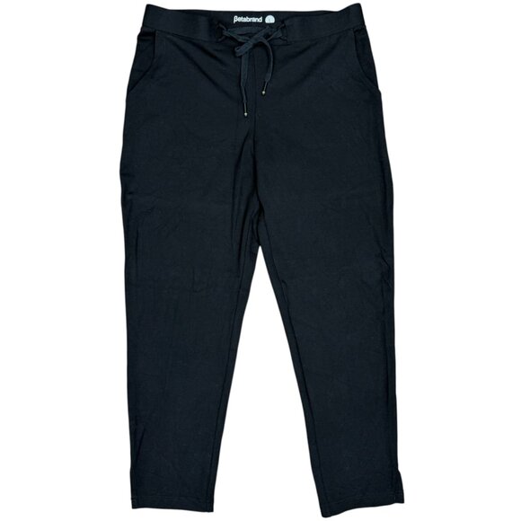 EUC Women's BETABRAND Soho Jogger Slim Crop Pants #W1650-BK | Size Large - Picture 4 of 8